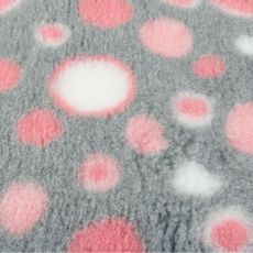 Foxy Fur -makuualusta, Pinkki kupla, liukuesteellä, Koko : 50 x 75 cm