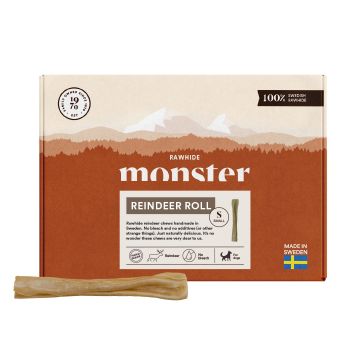 Monster Rawhide Reindeer Roll Small Poronnahkarulla