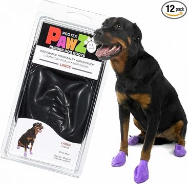 Pawz Dog Boots Black L 