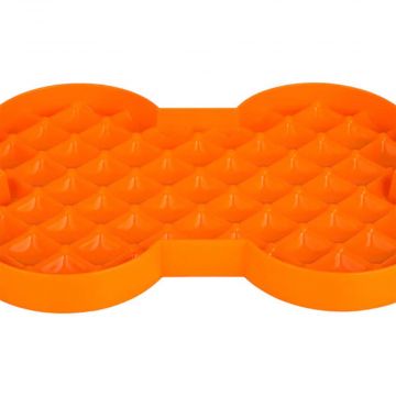 LickiMat SloDog Ahmimisenestoalusta koiralle, oranssi, 35 x 26 x 3 cm 