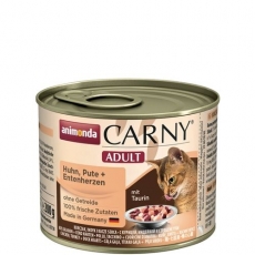 Animonda Carny Adult kana,kalkkuna&ankansydän 200g