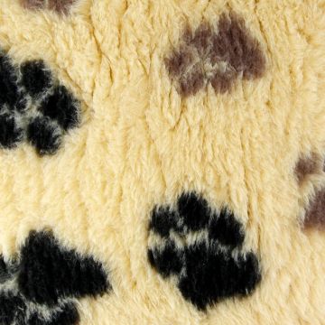 Foxy Fur -makuualusta, vanilja, beige ja ruskea tassu, koko 50 x 75 cm