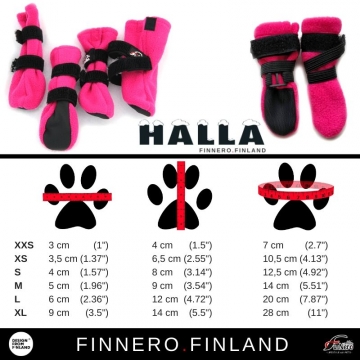 Halla-tossu pinkki 4 kpl/pakkaus