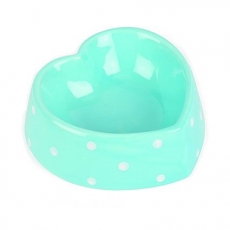 Ruokakuppi sydämen muotoinen sininen 300ml 15cm