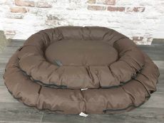 CAZO Oval Bed - brown 75 × 100 × 15cm