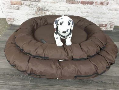 CAZO Oval Bed - brown 75 × 100 × 15cm