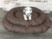 CAZO Oval Bed - brown 75 × 100 × 15cm