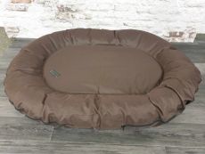 CAZO Oval Bed - brown 90 × 120 × 16cm