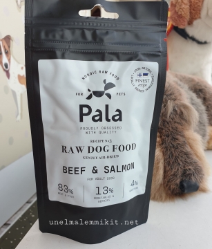 Pala Raw Dog Food recipe 3.) Naudanliha & Lohi - aikuisille koirille 100 g 