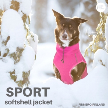 Sport Softshell koirantakki pinkki
