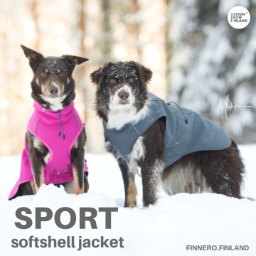 Sport Softshell koirantakki pinkki