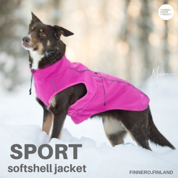 Sport Softshell koirantakki pinkki