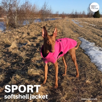 Sport Softshell koirantakki pinkki